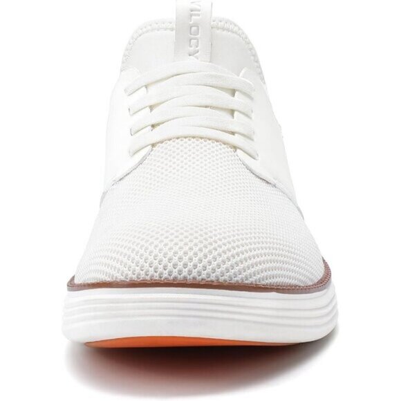 VILOCY Men\'s White Fashion Dress Oxfords Business Mesh Breathable Sneakers